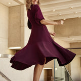 Helena Dress in Claret