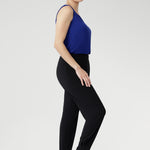 Designed for comfort on the move, the Indi Pant is made from lightweight dry-touch stretch jersey for a soft, flexible fit. Featuring a pull-on waistband, relaxed crotch, and tapered 7/8 leg with tuck detail, these pants are perfect for travel, weekends, or casual workdays. Available in two heights, ideal for modern women on the go.