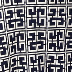 The Ink Olympia print. A sophisticated navy and white geometric design, features across a curated collection of women’s tops, pants, and dresses by Australian fashion brand Leina + Fleur. Proudly made in Australia and available in sizes 8 to 24, this elegant print offers endless styling versatility, easily paired with a range of colours or matched together for a coordinated, head-to-toe look.