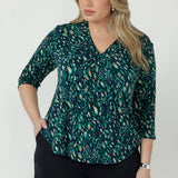 Jaime Top in Jade Stone