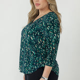 Jaime Top in Jade Stone
