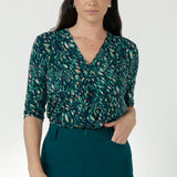 Jaime Top in Jade Stone