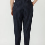 James Pant in Navy Pinstripe
