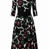 One of a Kind - Jenna Dress in Petal Bloom with Black Waistband