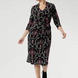 Jett Wrap Dress in Subtle Paisley