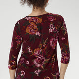 Jules Top in Burgundy Bloom