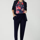 Kodi Top with Elbow Sleeve in Perfect Peony