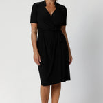 The wrap dress that provides comfort in the office. Made in Australia for women size inclusive fashion 8 - 24.