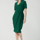 Designer Archive - Kris Wrap Dress in Jade