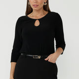 Lara Keyhole Top in Black