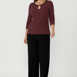 Lara Keyhole Top in Berry Halo