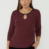 Lara Keyhole Top in Berry Halo