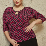 Lara Keyhole Top in Berry Halo