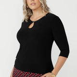 Lara Keyhole Top in Black