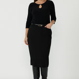 Lara Keyhole Top in Black