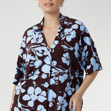 Leo Shacket in Plum Dispersia