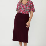 Australian-made Lila Top designed in luxe dry-touch stretch jersey with graceful flutter sleeves, a centre-back tuck and a flattering, easy-wear silhouette.