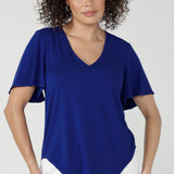 Lila Top in Cobalt Bamboo
