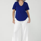 Lila Top in Cobalt Bamboo