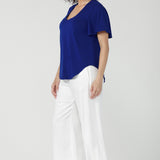 Lila Top in Cobalt Bamboo