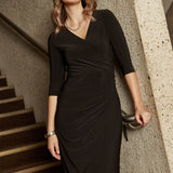 Lily Wrap Dress in Black