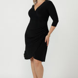 Lily Wrap Dress in Black