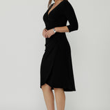 Lily Wrap Dress in Black