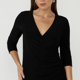 Lily Wrap Dress in Black