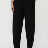 Smart Crepe Liv Barrel Leg Pant in Black