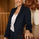 Longline Tailored Jacket in Charcoal