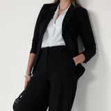 Longline Tailored Jacket in Black