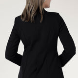 Longline Tailored Jacket in Black