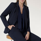 Longline Tailored Jacket in Charcoal