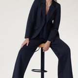 Longline Tailored Jacket in Charcoal