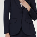 Longline Tailored Jacket in Charcoal