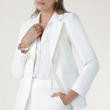 Longline Tailored Jacket in Ivory