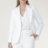 Longline Tailored Jacket in Ivory