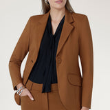 Longline Tailored Jacket in Toffee