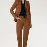 Longline Tailored Jacket in Toffee