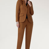 Longline Tailored Jacket in Toffee