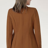 Longline Tailored Jacket in Toffee