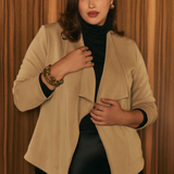 Modern Lyndon Jacket in soft stretch Modal fabric with a versatile wrap design, double-layer front panels and a polished silhouette for work-to-weekend styling.