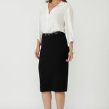 Smart Crepe Macy Skirt in Black