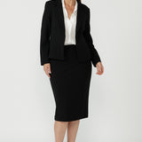 Smart Crepe Macy Skirt in Black