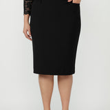 Smart Crepe Macy Skirt in Black