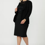 Smart Crepe Macy Skirt in Black