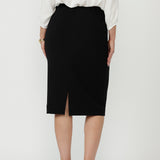 Smart Crepe Macy Skirt in Black