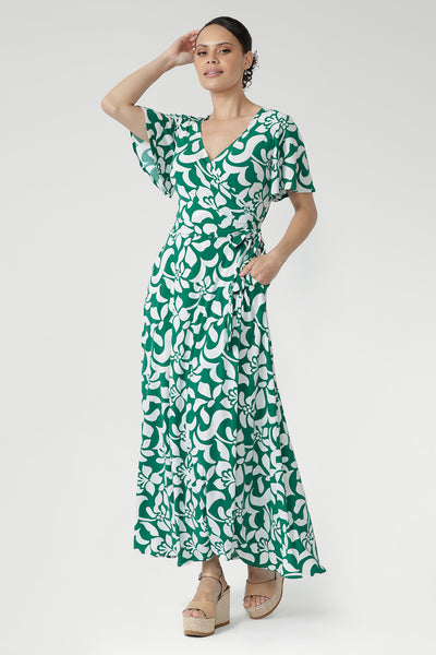 maggie maxi dress Maggie Maxi Wrap Dress in Jade Charm – Fleur Collective