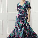 Designer Archive - Maggie Maxi Wrap Dress in Soiree