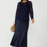 Featuring a flattering bias cut and elastic waist, it offers effortless, comfortable styling from day to night in sizes 8-24.